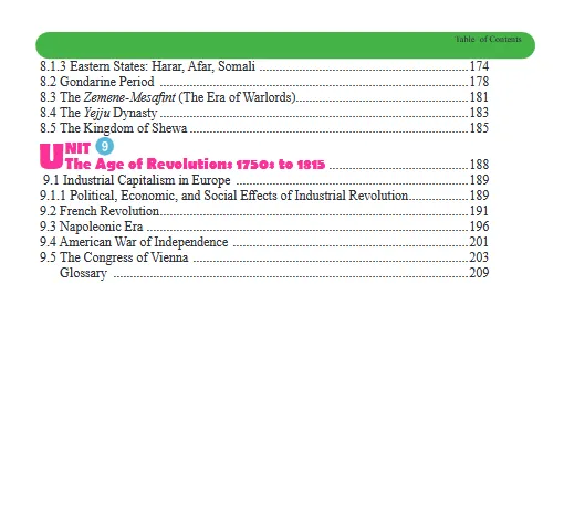 Download Ethiopian new Curriculum grade 9 history Student Textbook PDF